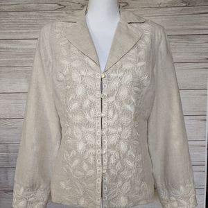 J.Jill Blazer/ Jacket Tan size 10